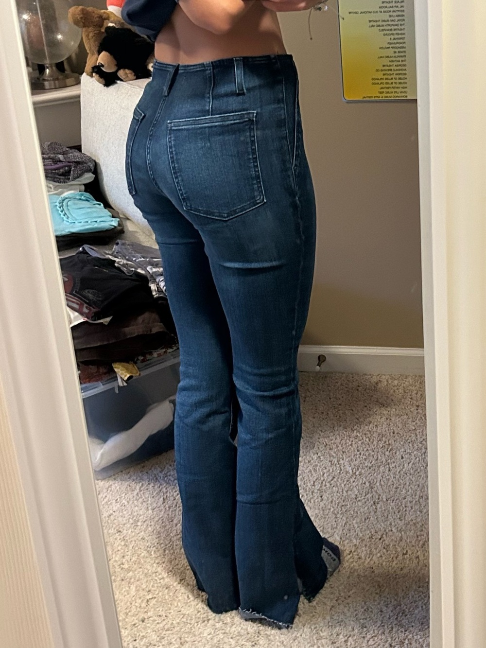 We The Free Dark Blue Flare Jeans